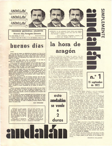 Memorias recuperadas (7): El periódico aragonés Andalán