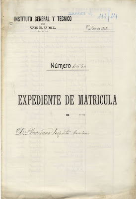 La generación de auxiliares de meteorología en su centenario. El Archivo Histórico Provincial de Teruel recuerda a Mariano Doporto Marchori (*Cáceres-1902-+Dublin,1964).