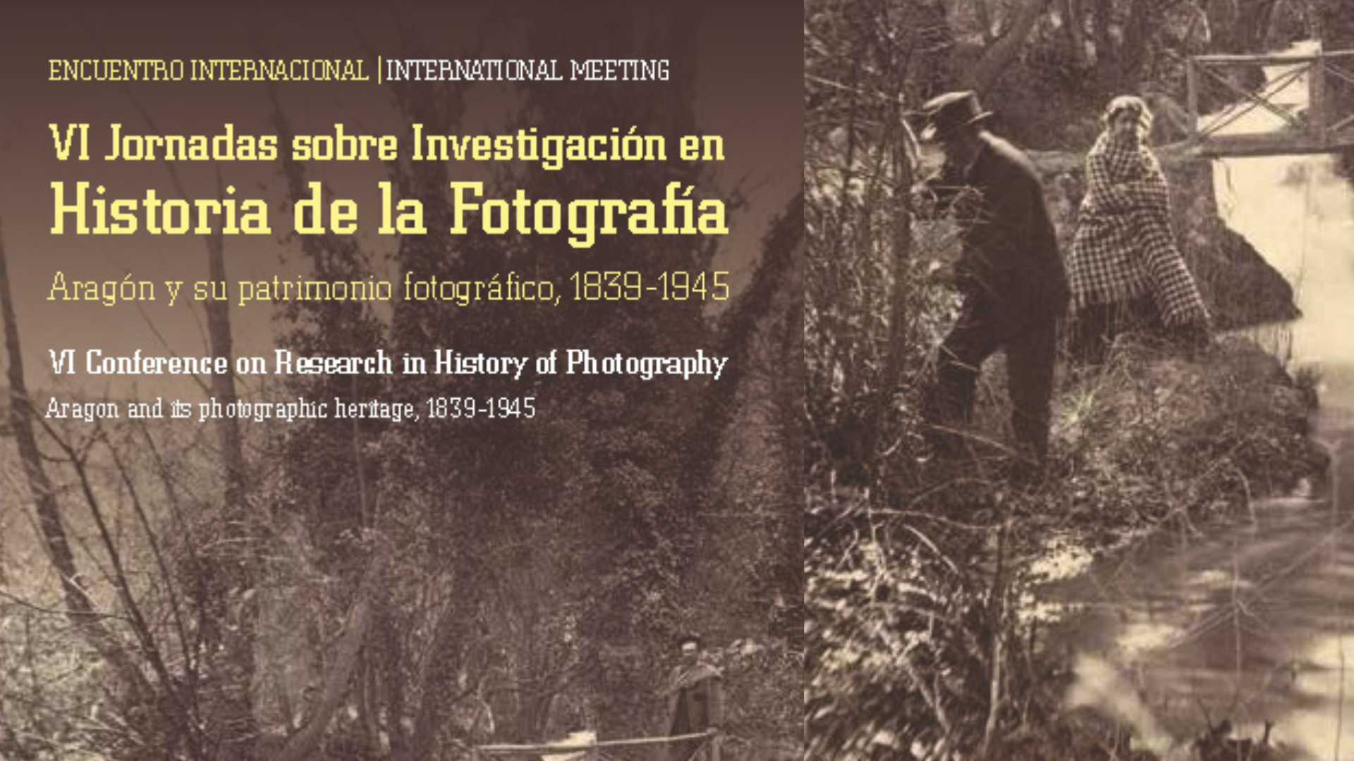 Cartel VI Jornadas sobre Investigación en Historia de la Fotografía