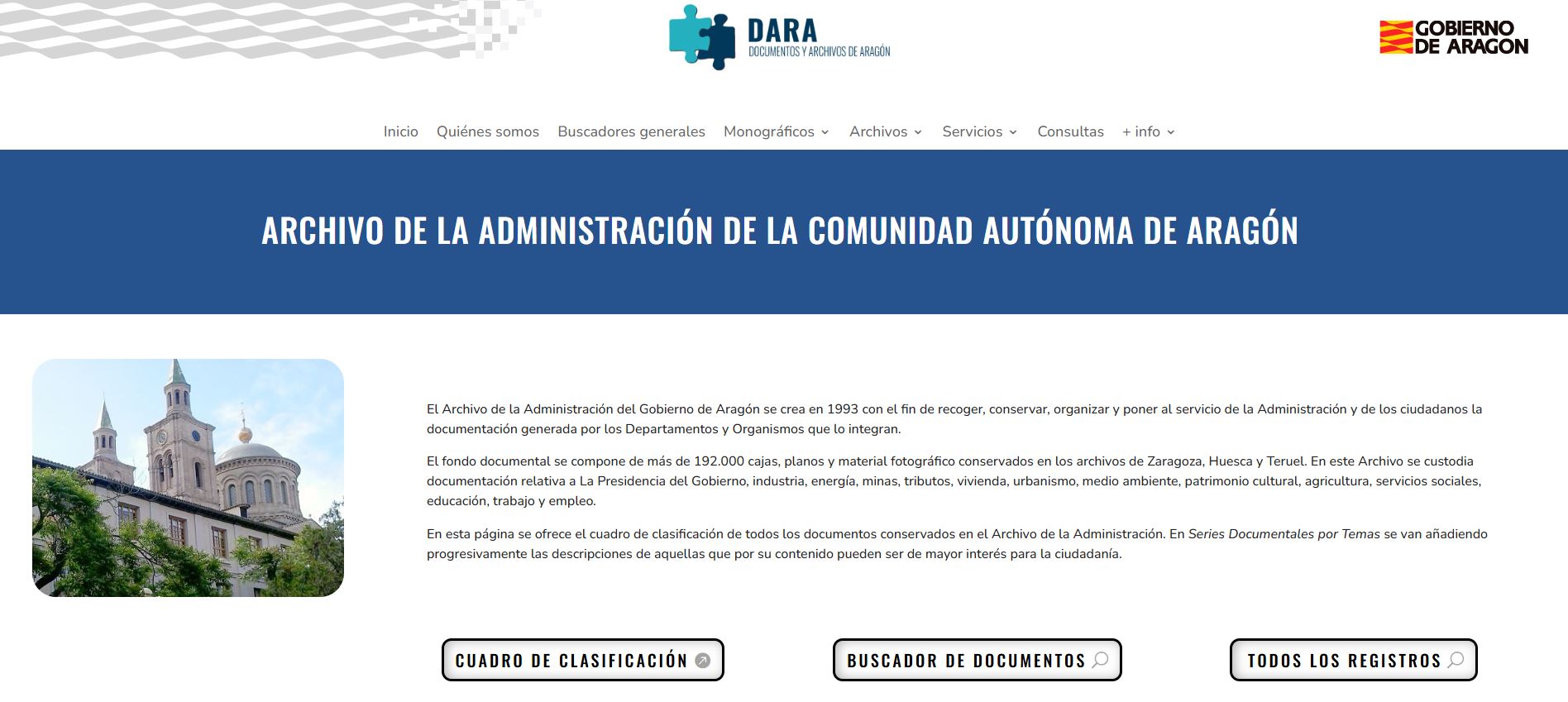 Cabecera del Portal del AACAA.