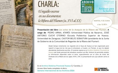 Los riegos de la Ribera del Flumen y sus documentos